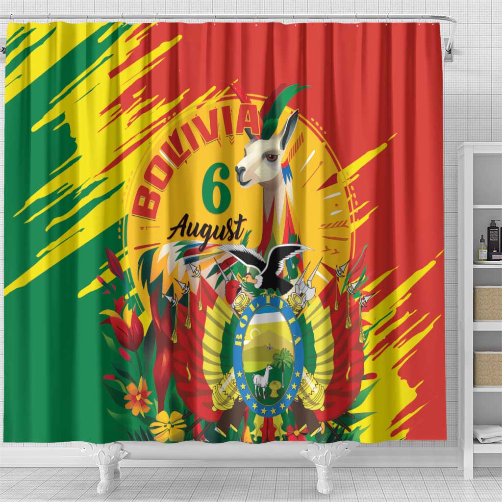 Bolivia Independence Day Shower Curtain Puliwya Achka Aylluska Mamallaqta