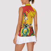 Bolivia Independence Day Women Sleeveless Polo Shirt Puliwya Achka Aylluska Mamallaqta - Wonder Print Shop
