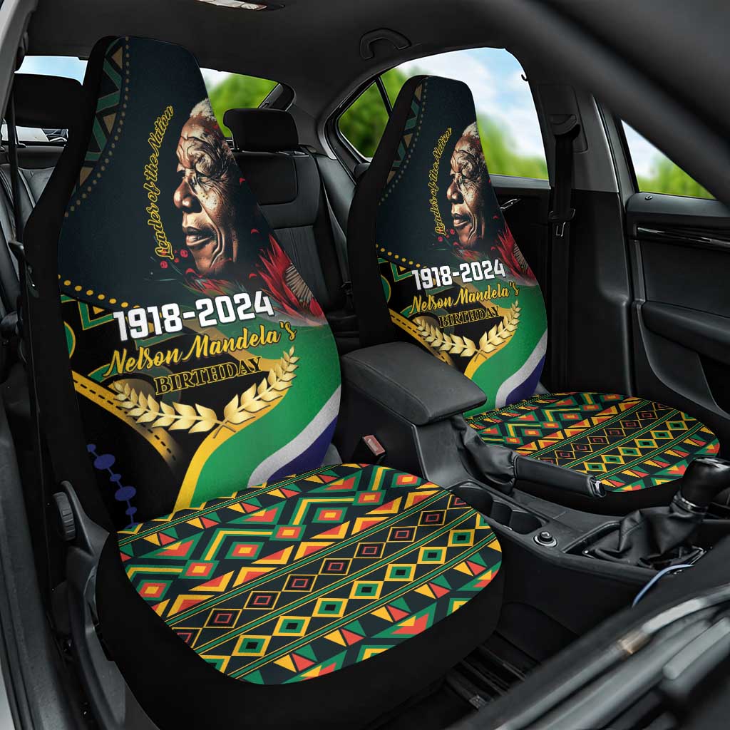 Nelson Mandela Birthday Car Seat Cover Leader of the Nation - Wonder Print Shop