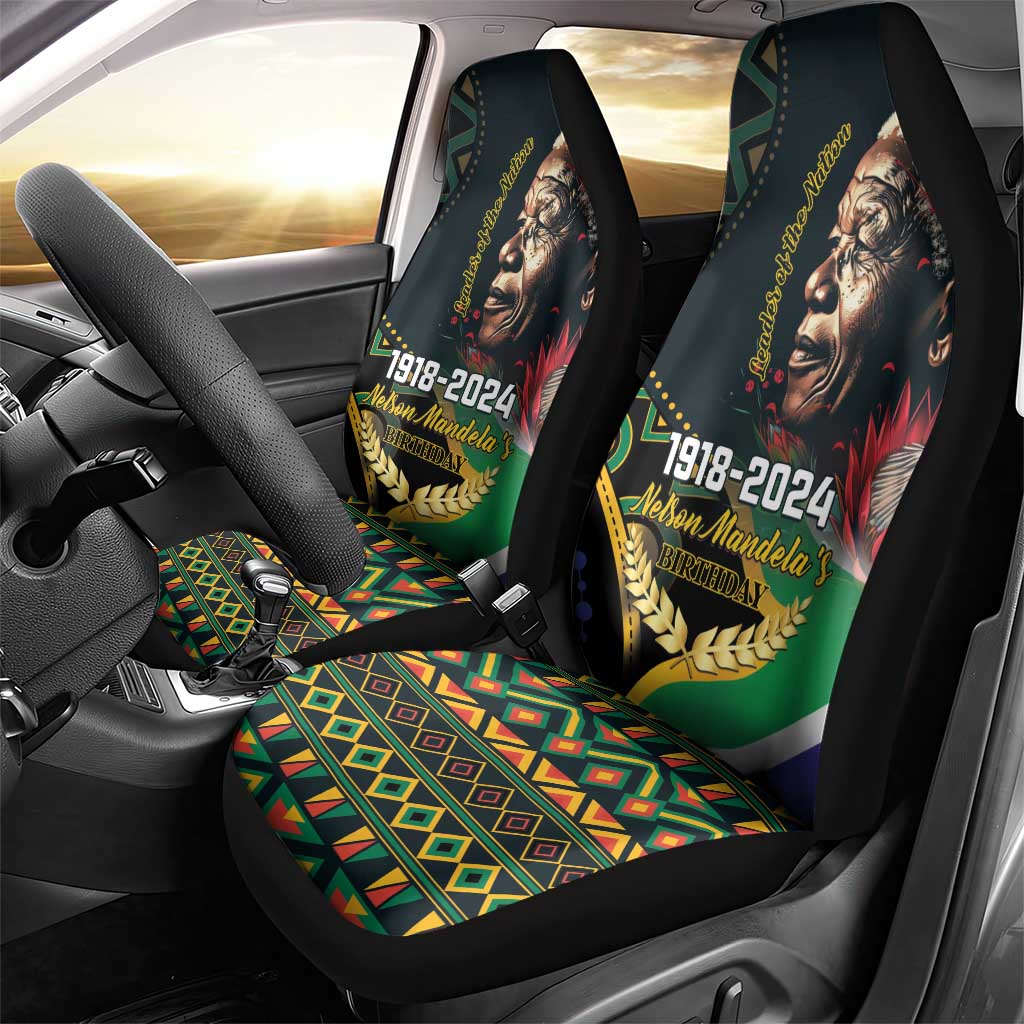 Nelson Mandela Birthday Car Seat Cover Leader of the Nation - Wonder Print Shop