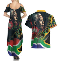 Nelson Mandela Birthday Couples Matching Summer Maxi Dress and Hawaiian Shirt Leader of the Nation - Wonder Print Shop