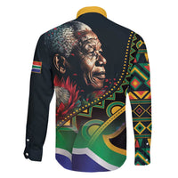 Nelson Mandela Birthday Family Matching Long Sleeve Bodycon Dress and Hawaiian Shirt Leader of the Nation - Wonder Print Shop