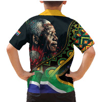 Nelson Mandela Birthday Family Matching Mermaid Dress and Hawaiian Shirt Leader of the Nation - Wonder Print Shop