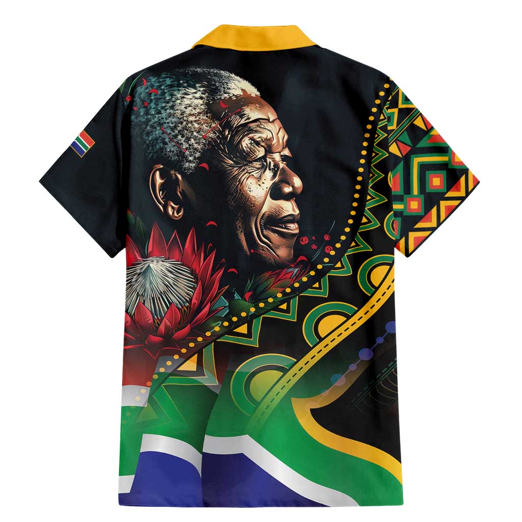 Nelson Mandela Birthday Family Matching Mermaid Dress and Hawaiian Shirt Leader of the Nation - Wonder Print Shop
