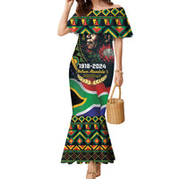 Nelson Mandela Birthday Family Matching Mermaid Dress and Hawaiian Shirt Leader of the Nation - Wonder Print Shop
