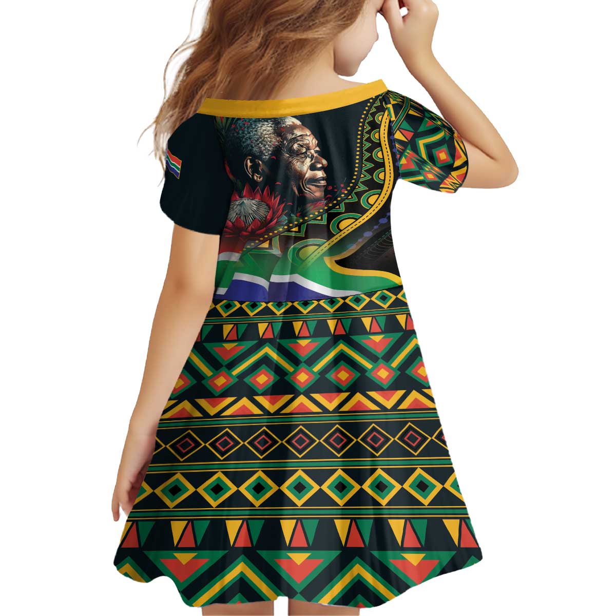 Nelson Mandela Birthday Family Matching Puletasi and Hawaiian Shirt Leader of the Nation - Wonder Print Shop