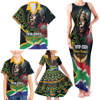 Nelson Mandela Birthday Family Matching Tank Maxi Dress and Hawaiian Shirt Leader of the Nation - Wonder Print Shop