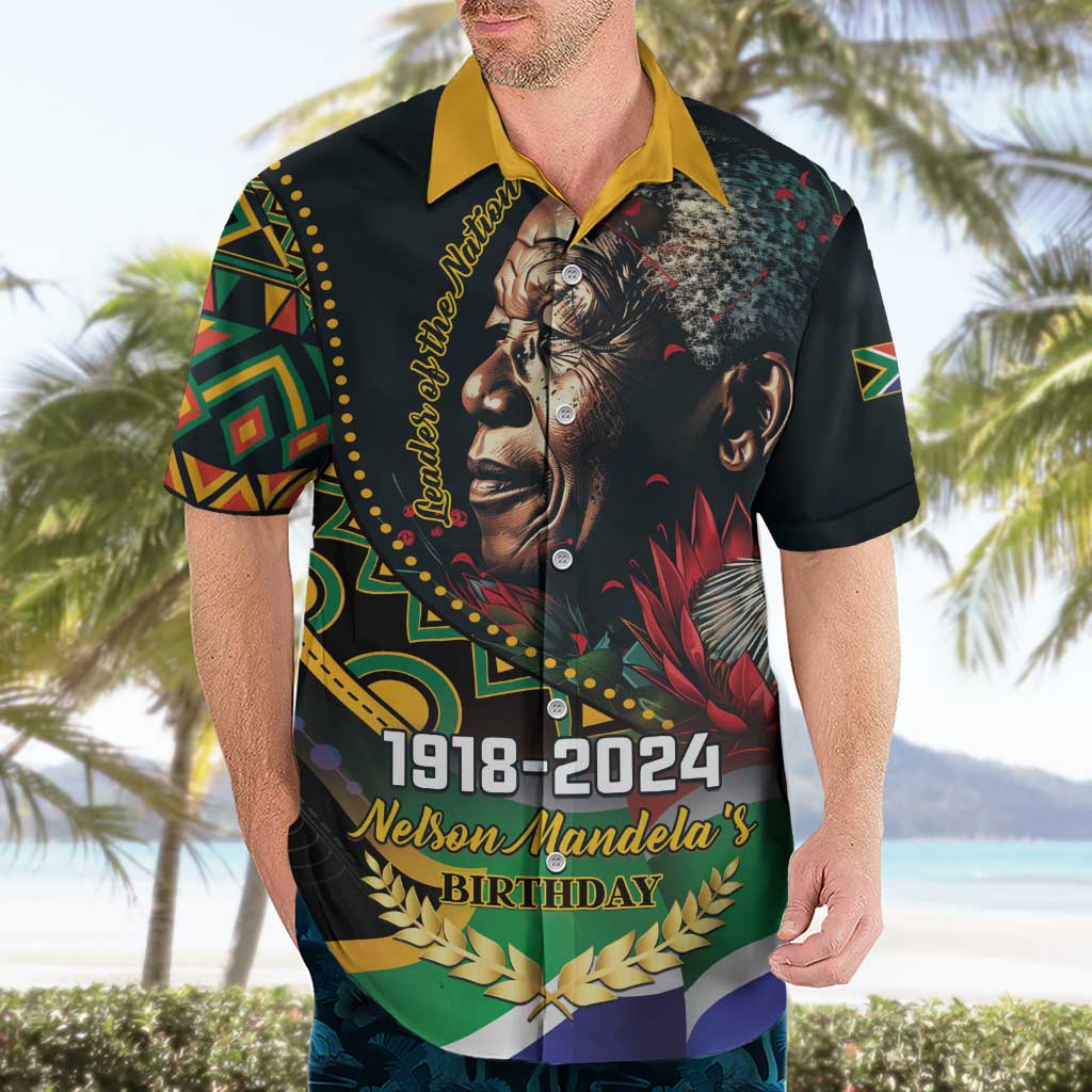 Nelson Mandela Birthday Hawaiian Shirt Leader of the Nation - Wonder Print Shop