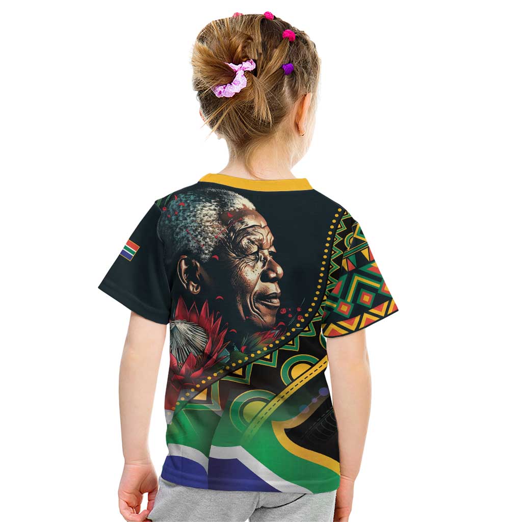 Nelson Mandela Birthday Kid T Shirt Leader of the Nation - Wonder Print Shop