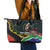 Nelson Mandela Birthday Leather Tote Bag Leader of the Nation - Wonder Print Shop