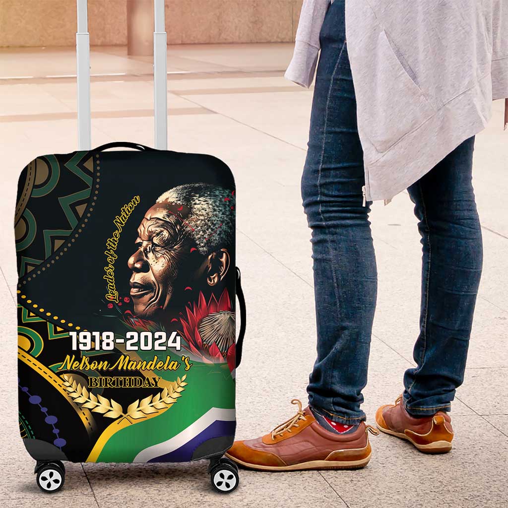 Nelson Mandela Birthday Luggage Cover Leader of the Nation - Wonder Print Shop