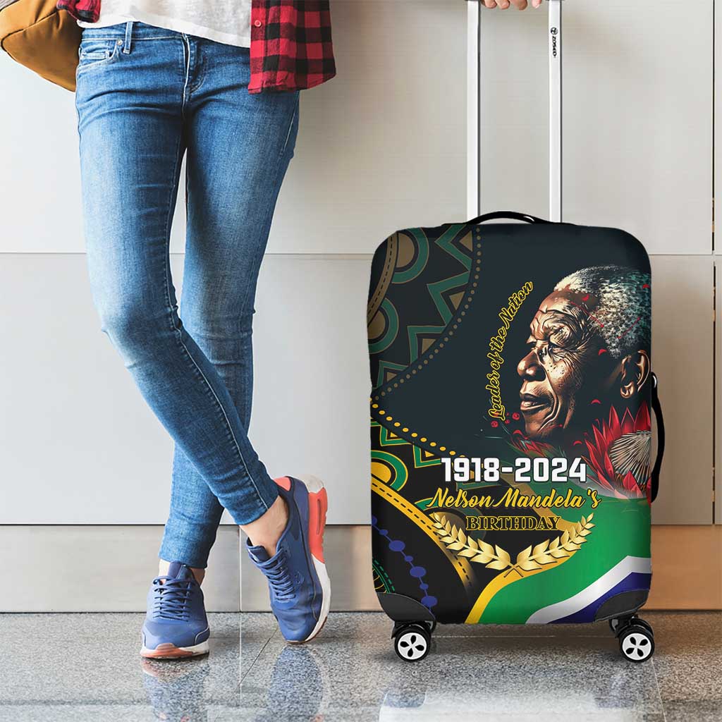 Nelson Mandela Birthday Luggage Cover Leader of the Nation - Wonder Print Shop