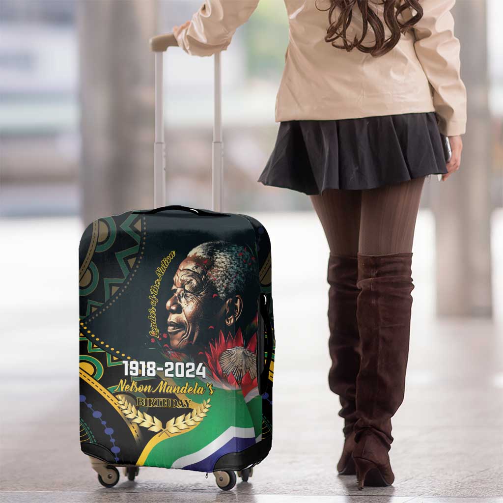 Nelson Mandela Birthday Luggage Cover Leader of the Nation - Wonder Print Shop