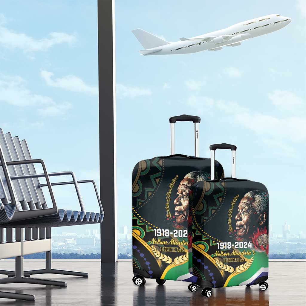 Nelson Mandela Birthday Luggage Cover Leader of the Nation - Wonder Print Shop