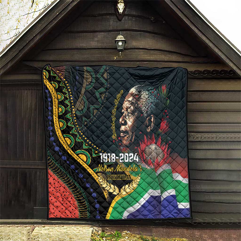 Nelson Mandela Birthday Quilt Leader of the Nation - Wonder Print Shop