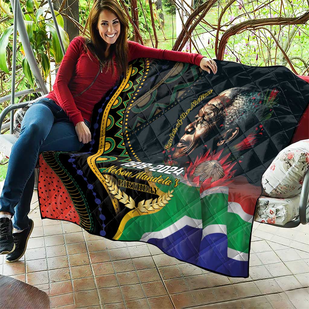 Nelson Mandela Birthday Quilt Leader of the Nation - Wonder Print Shop