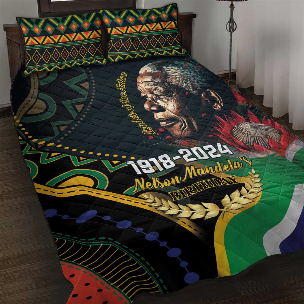 Nelson Mandela Birthday Quilt Bed Set Leader of the Nation - Wonder Print Shop