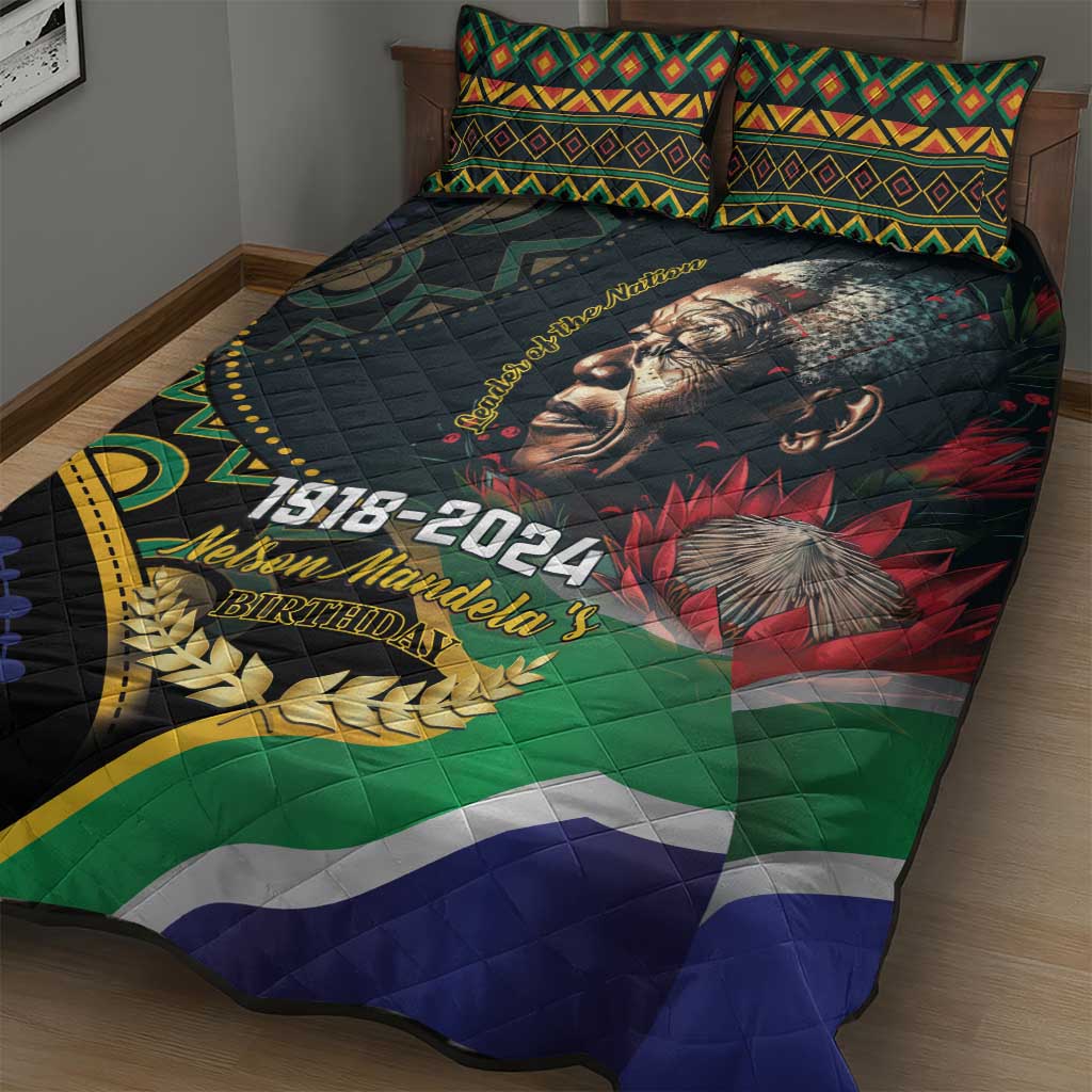Nelson Mandela Birthday Quilt Bed Set Leader of the Nation - Wonder Print Shop