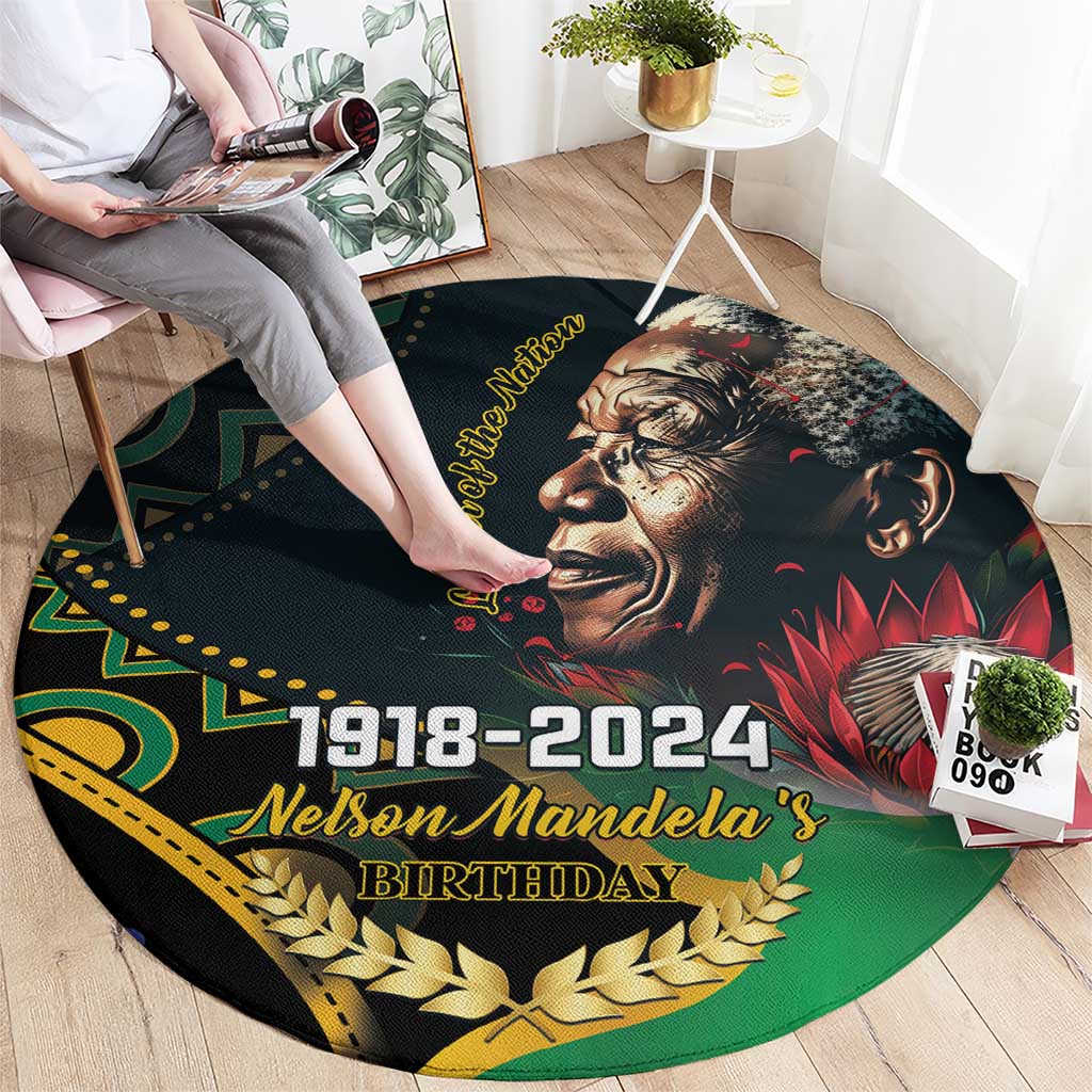 Nelson Mandela Birthday Round Carpet Leader of the Nation