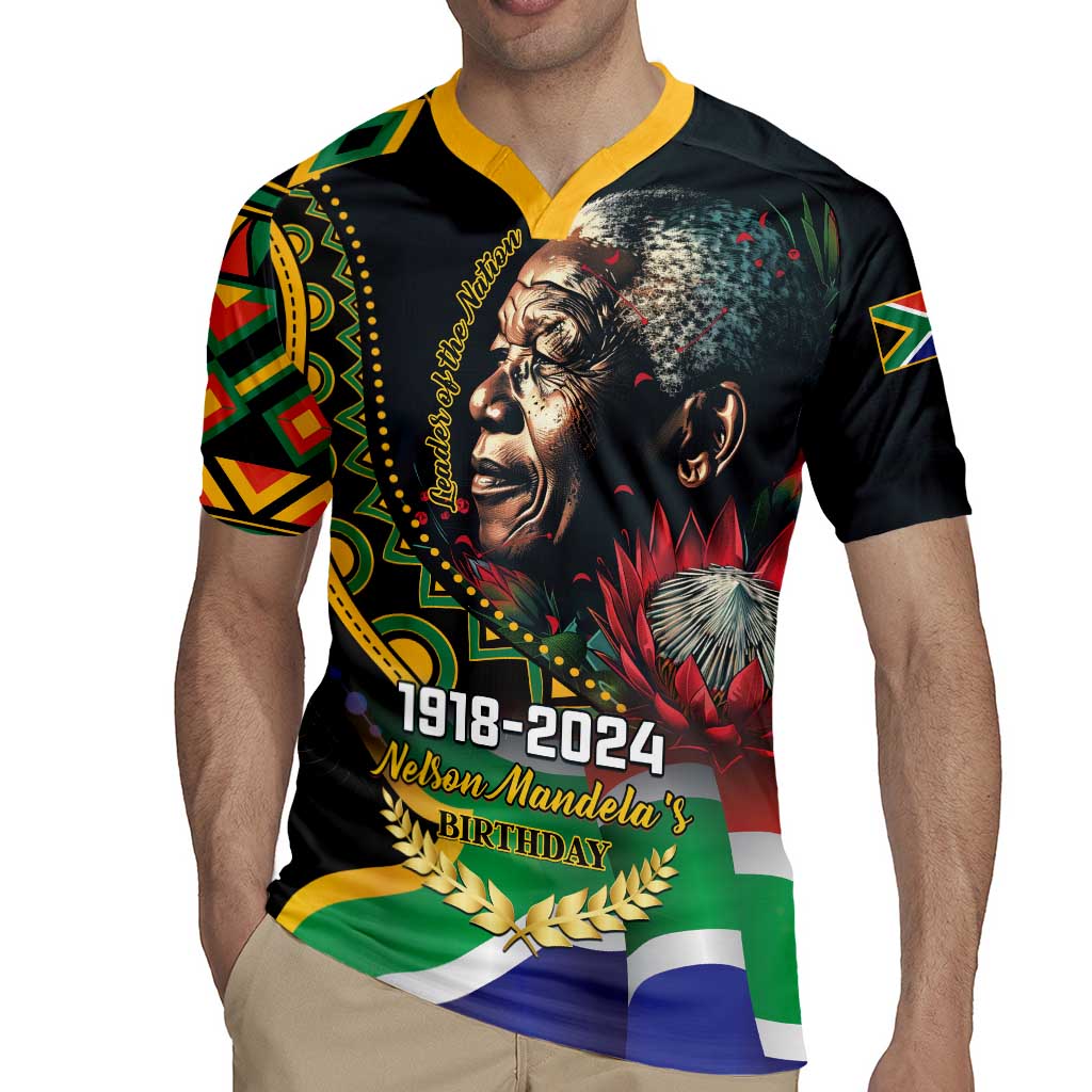 Nelson Mandela Birthday Rugby Jersey Leader of the Nation - Wonder Print Shop