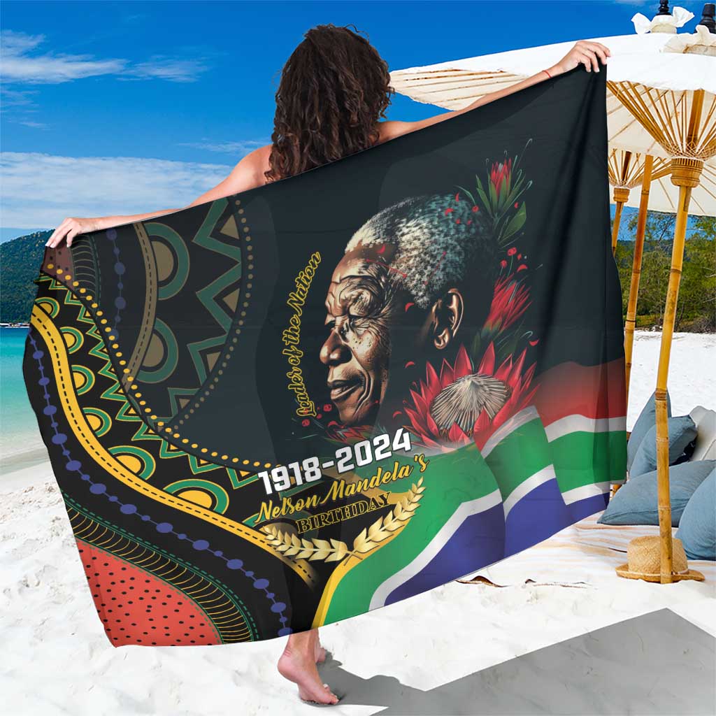 Nelson Mandela Birthday Sarong Leader of the Nation - Wonder Print Shop