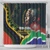 Nelson Mandela Birthday Shower Curtain Leader of the Nation