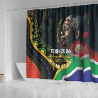 Nelson Mandela Birthday Shower Curtain Leader of the Nation