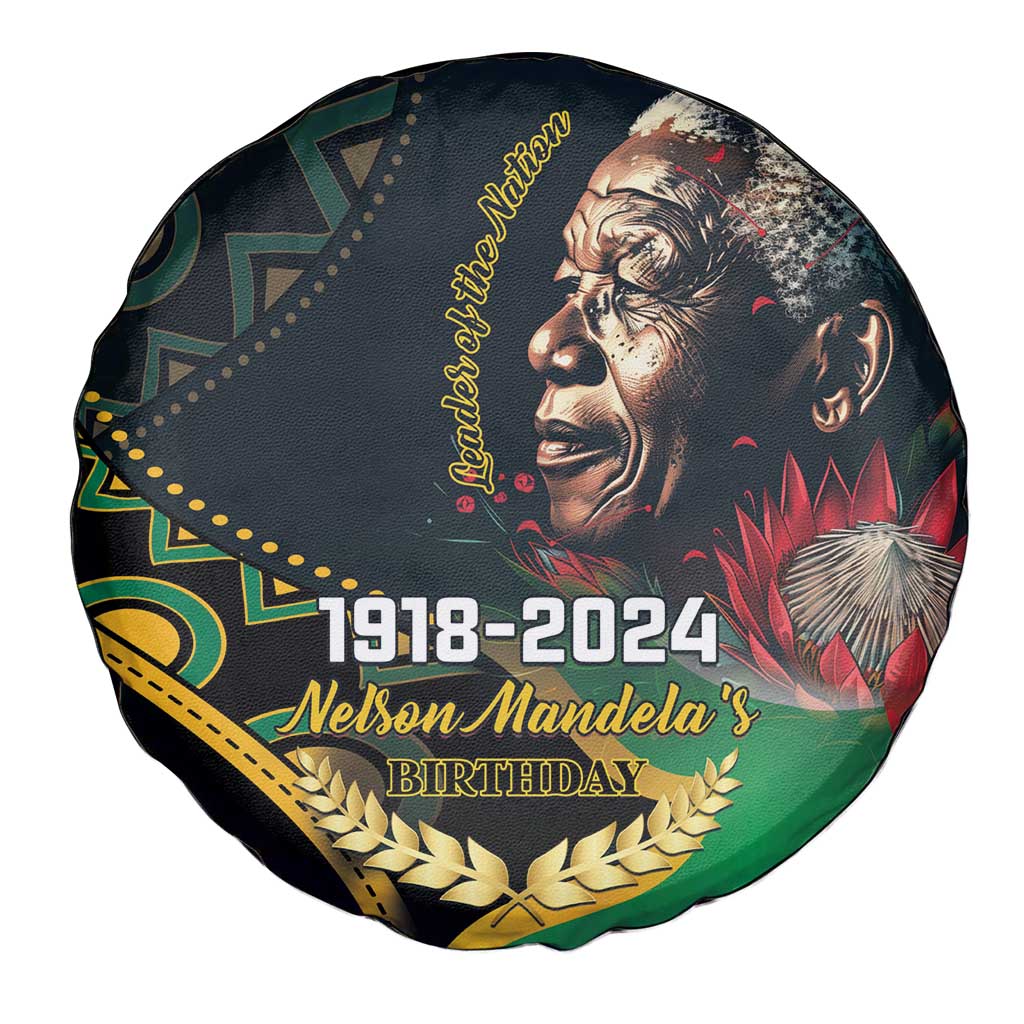 Nelson Mandela Birthday Spare Tire Cover Leader of the Nation - Wonder Print Shop