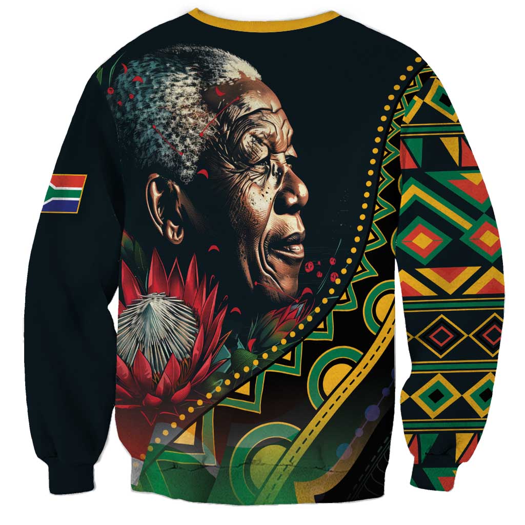 Nelson Mandela Birthday Sweatshirt Leader of the Nation - Wonder Print Shop
