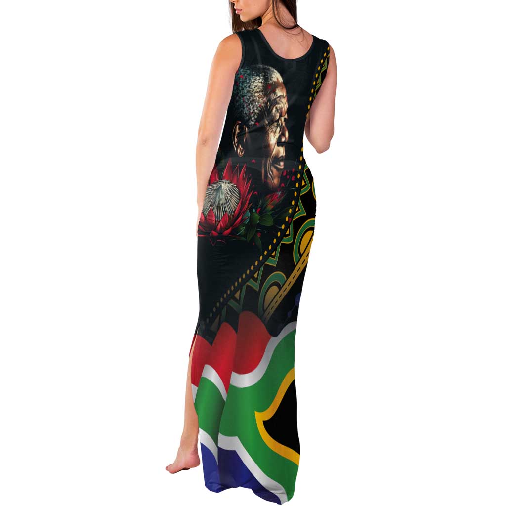 Nelson Mandela Birthday Tank Maxi Dress Leader of the Nation - Wonder Print Shop