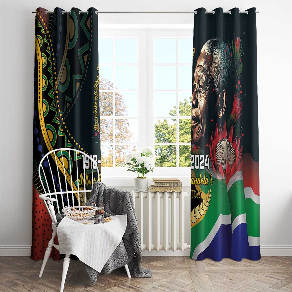 Nelson Mandela Birthday Window Curtain Leader of the Nation - Wonder Print Shop