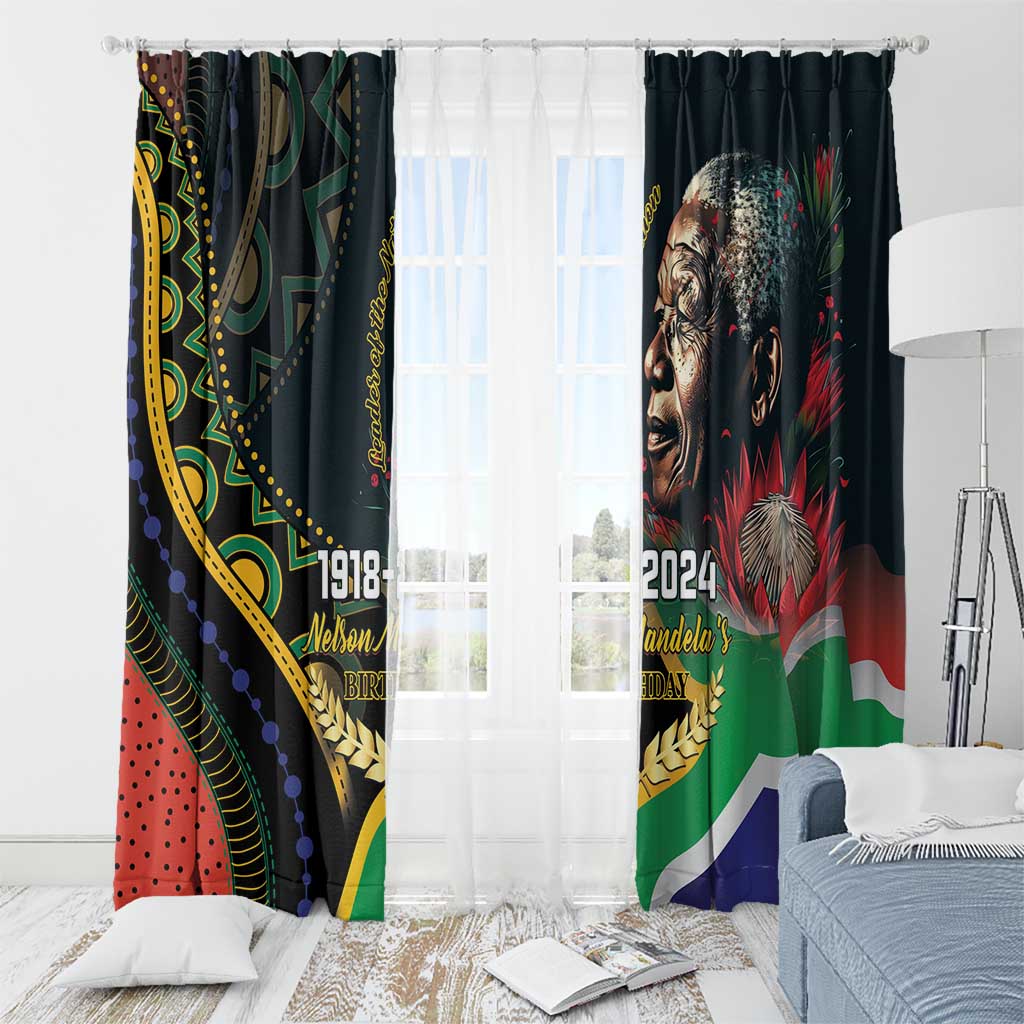 Nelson Mandela Birthday Window Curtain Leader of the Nation - Wonder Print Shop