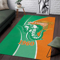 Ivory Coast Independence Day Area Rug Cote d Ivoire Elephant - Wonder Print Shop