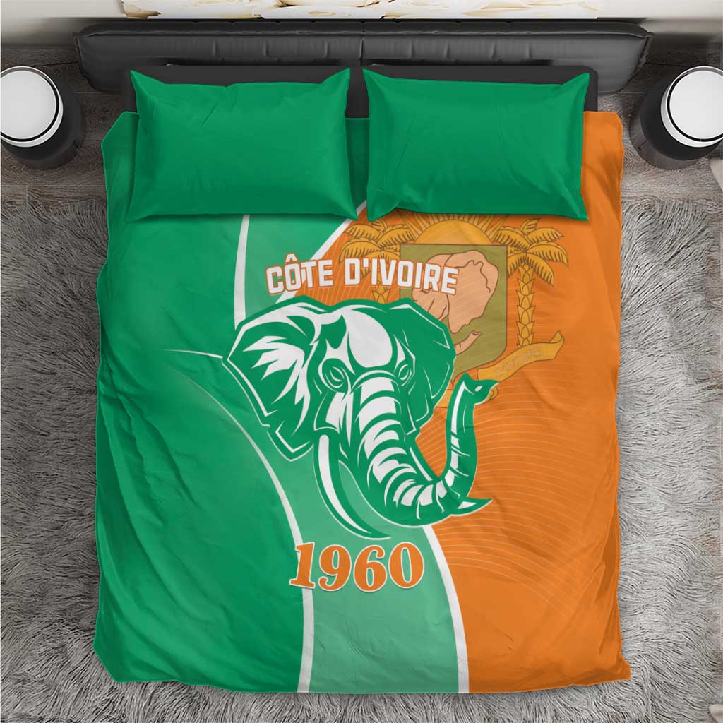 Ivory Coast Independence Day Bedding Set Cote d Ivoire Elephant - Wonder Print Shop