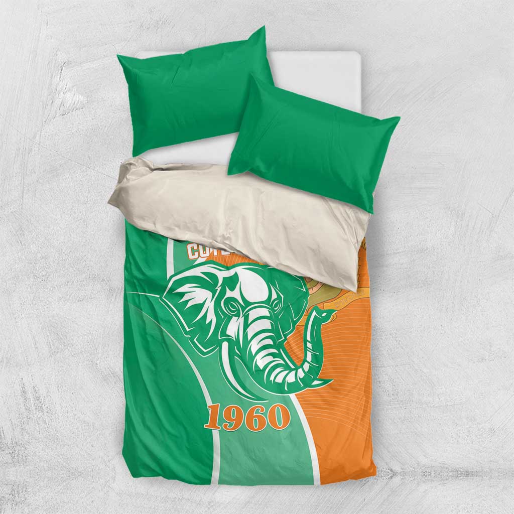 Ivory Coast Independence Day Bedding Set Cote d Ivoire Elephant - Wonder Print Shop