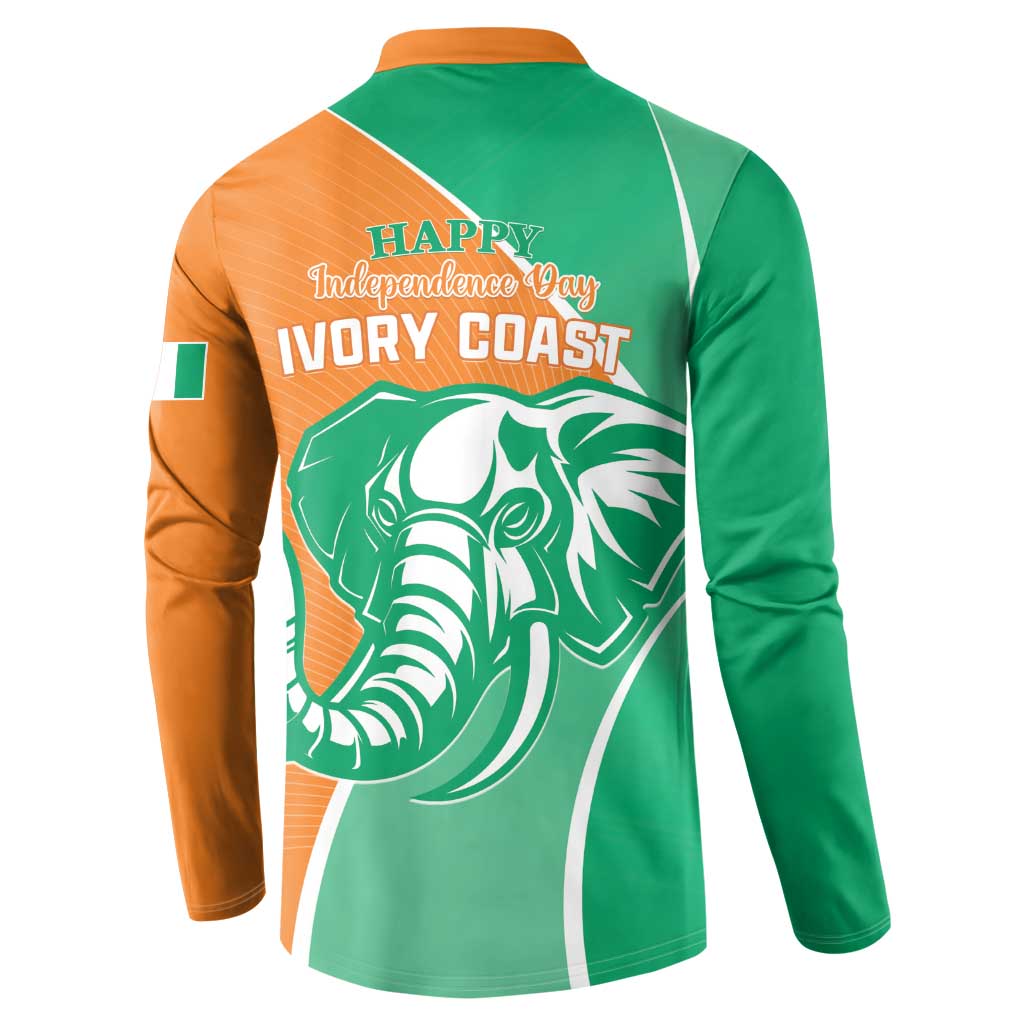Ivory Coast Independence Day Button Sweatshirt Cote d Ivoire Elephant - Wonder Print Shop