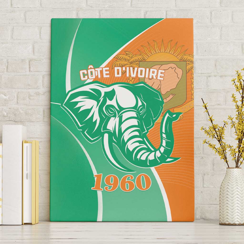 Ivory Coast Independence Day Canvas Wall Art Cote d Ivoire Elephant - Wonder Print Shop