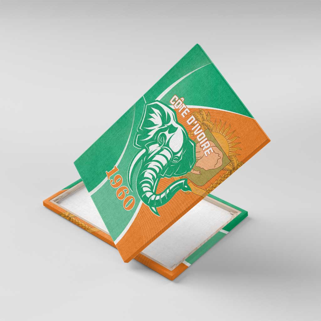 Ivory Coast Independence Day Canvas Wall Art Cote d Ivoire Elephant - Wonder Print Shop