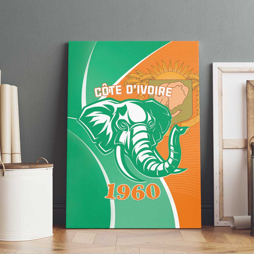 Ivory Coast Independence Day Canvas Wall Art Cote d Ivoire Elephant - Wonder Print Shop