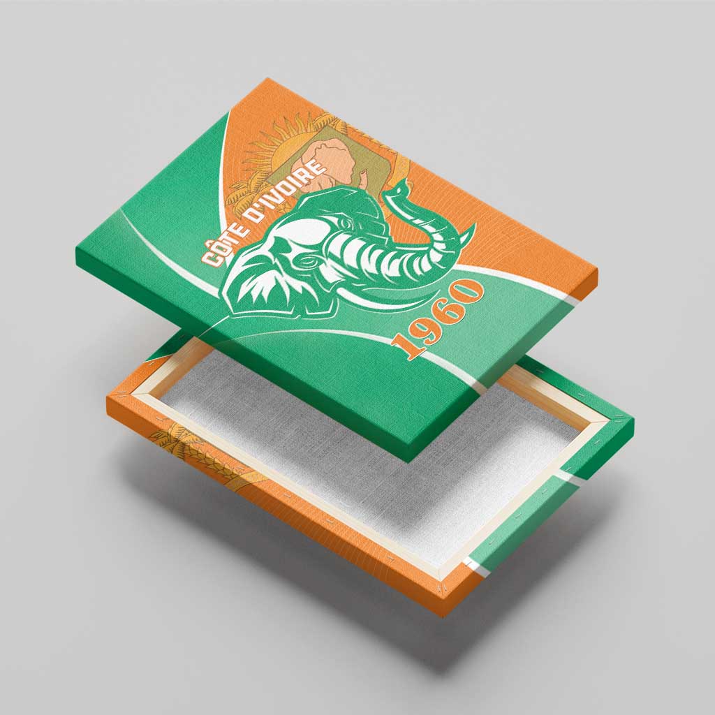 Ivory Coast Independence Day Canvas Wall Art Cote d Ivoire Elephant - Wonder Print Shop
