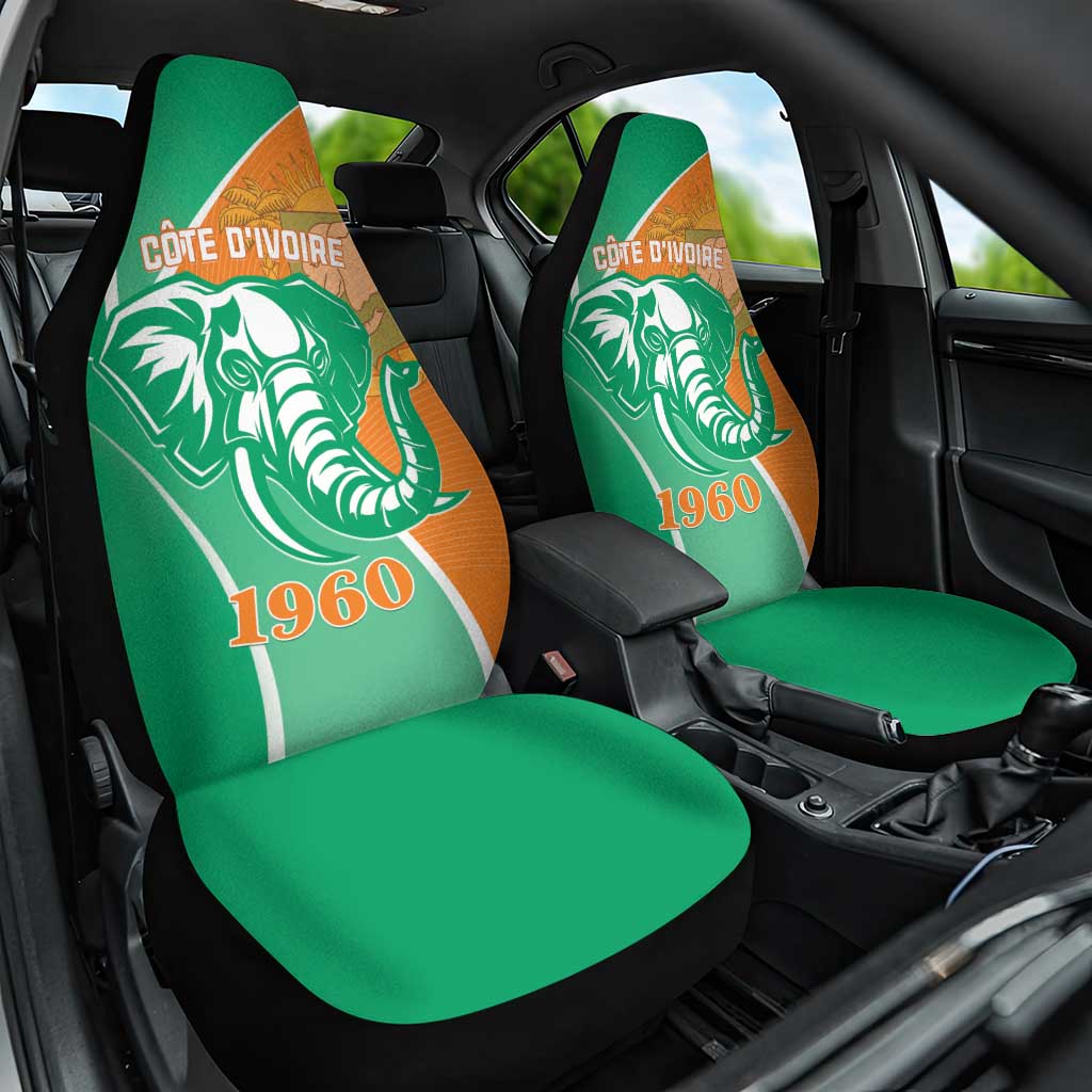 Ivory Coast Independence Day Car Seat Cover Cote d Ivoire Elephant - Wonder Print Shop