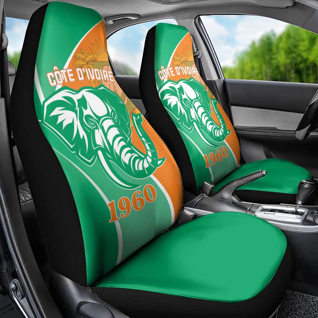 Ivory Coast Independence Day Car Seat Cover Cote d Ivoire Elephant - Wonder Print Shop