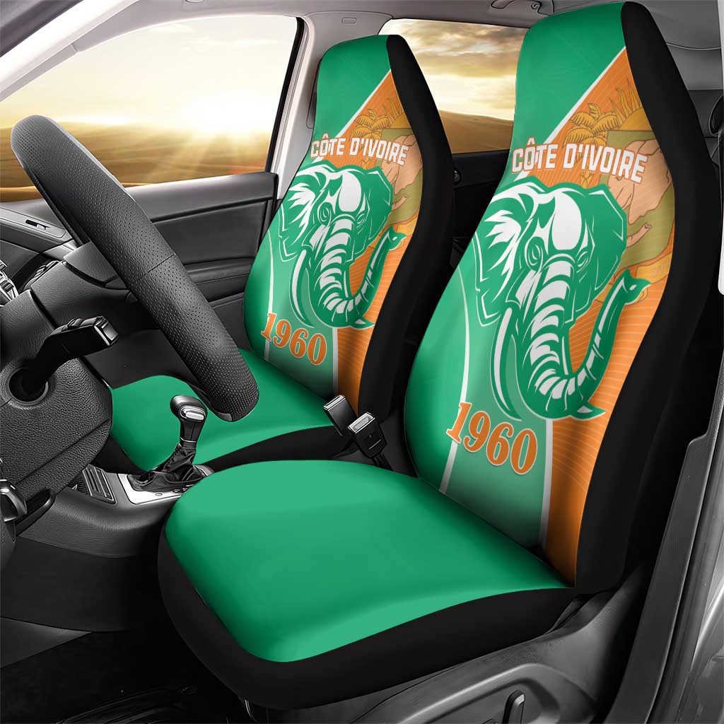 Ivory Coast Independence Day Car Seat Cover Cote d Ivoire Elephant - Wonder Print Shop