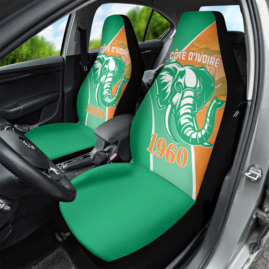 Ivory Coast Independence Day Car Seat Cover Cote d Ivoire Elephant - Wonder Print Shop