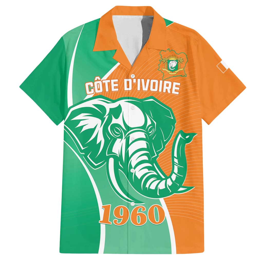 Ivory Coast Independence Day Family Matching Summer Maxi Dress and Hawaiian Shirt Cote d Ivoire Elephant - Wonder Print Shop