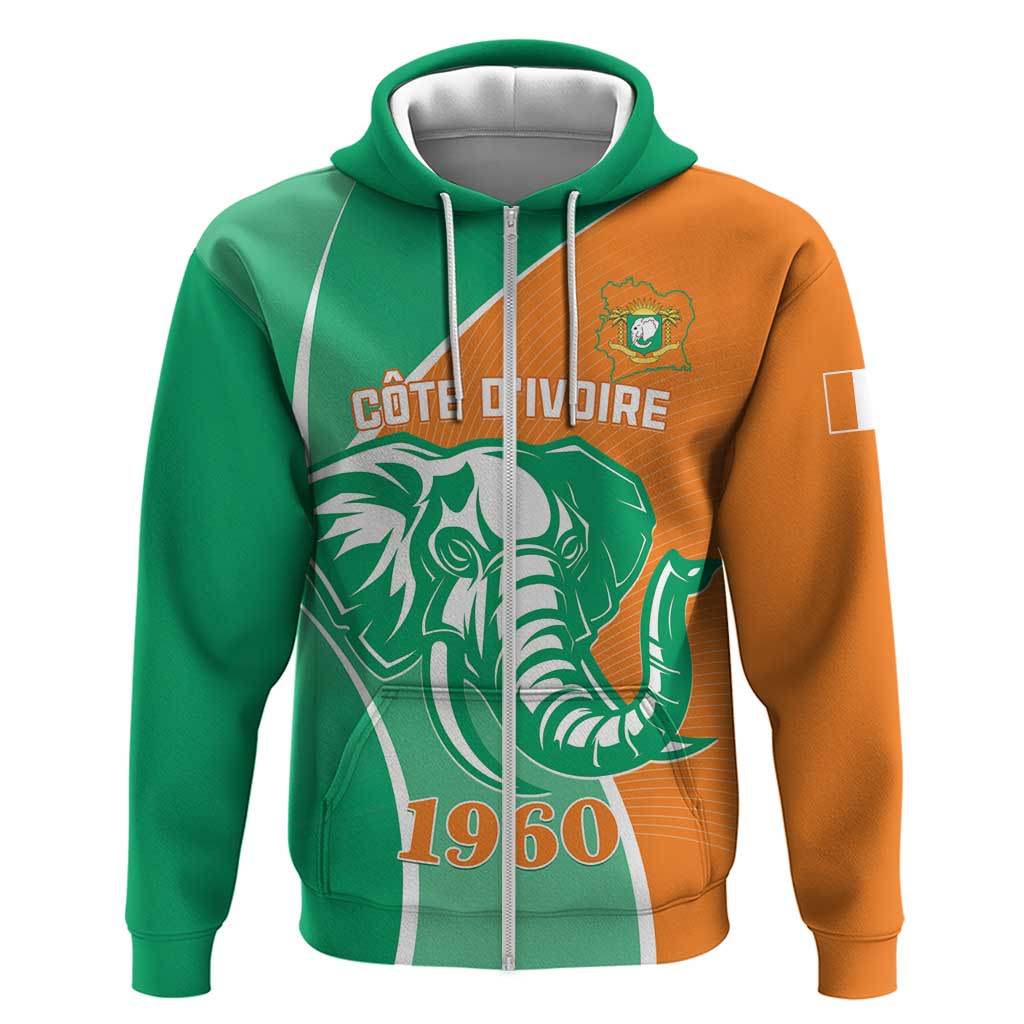 Ivory Coast Independence Day Hoodie Cote d Ivoire Elephant - Wonder Print Shop