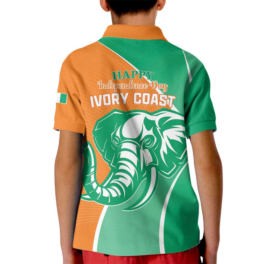 Ivory Coast Independence Day Kid Polo Shirt Cote d Ivoire Elephant - Wonder Print Shop