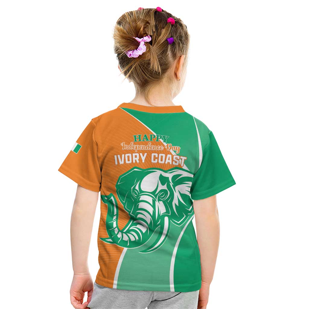 Ivory Coast Independence Day Kid T Shirt Cote d Ivoire Elephant - Wonder Print Shop