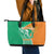 Ivory Coast Independence Day Leather Tote Bag Cote d Ivoire Elephant - Wonder Print Shop