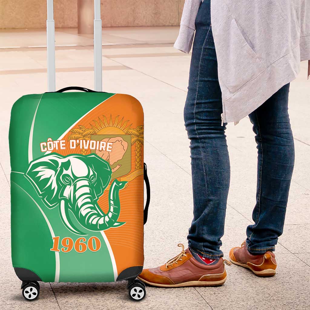 Ivory Coast Independence Day Luggage Cover Cote d Ivoire Elephant - Wonder Print Shop